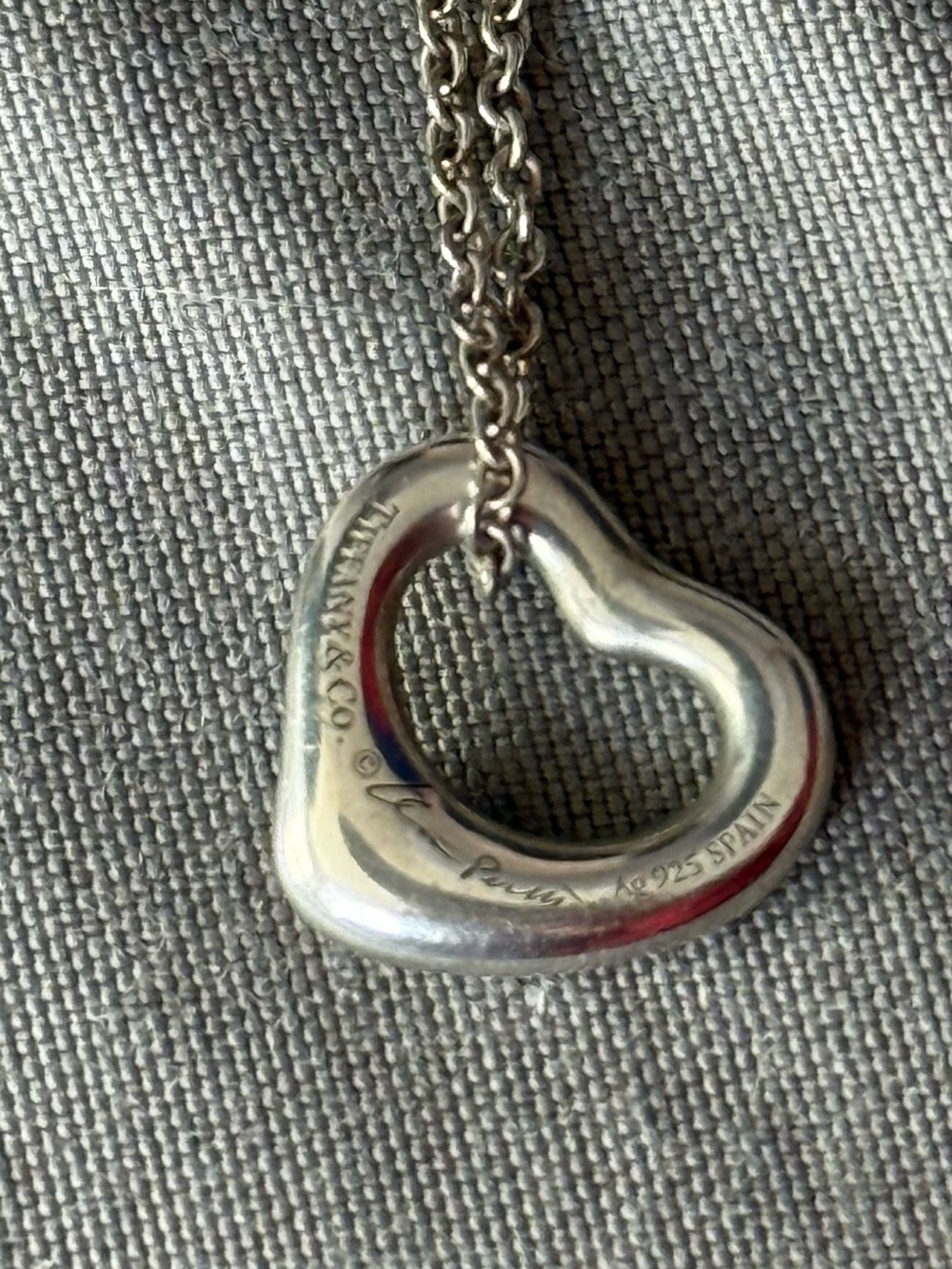 Tiffany & Co. Elsa Peretti Open Heart Pendant Necklace - Silver